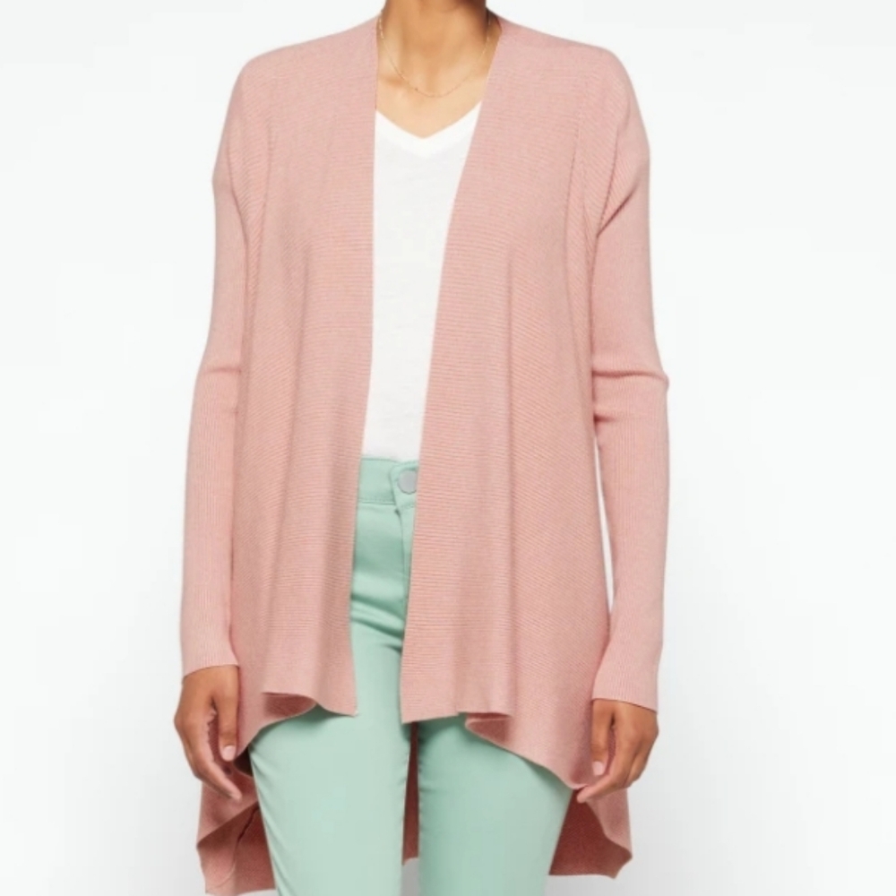 41 HAWTHORN, Saya Multi Ribbed Open Cardigan, Sandy Pink, EUC, Women's L - Picture 14 of 16